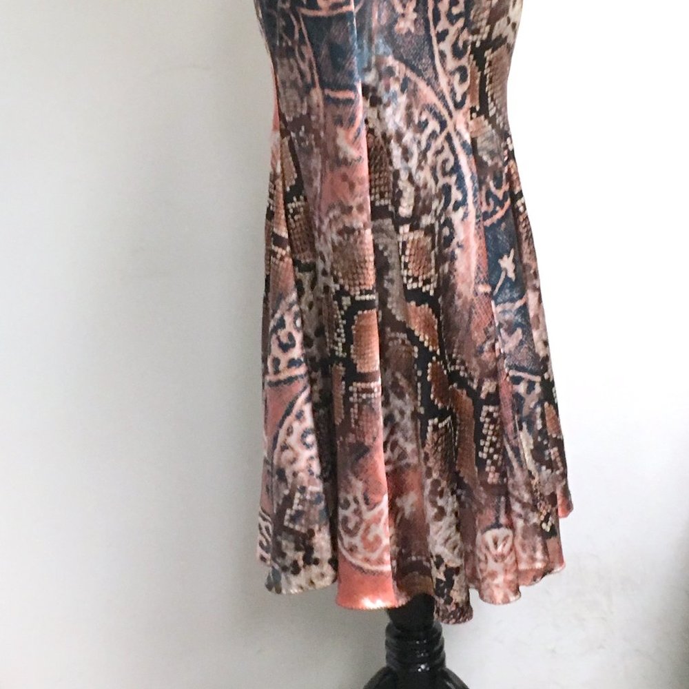 Roberto Cavalli animal print floral bodycon silk maxi dress  i40 S - Picture 3 of 8